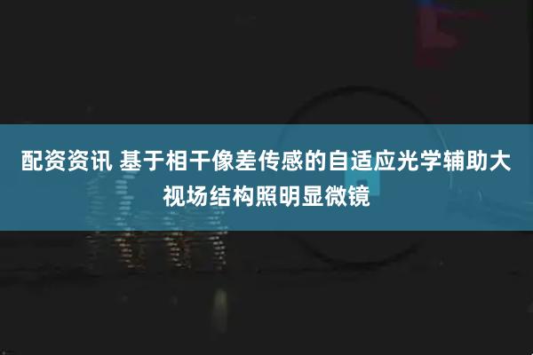 配资资讯 基于相干像差传感的自适应光学辅助大视场结构照明显微镜